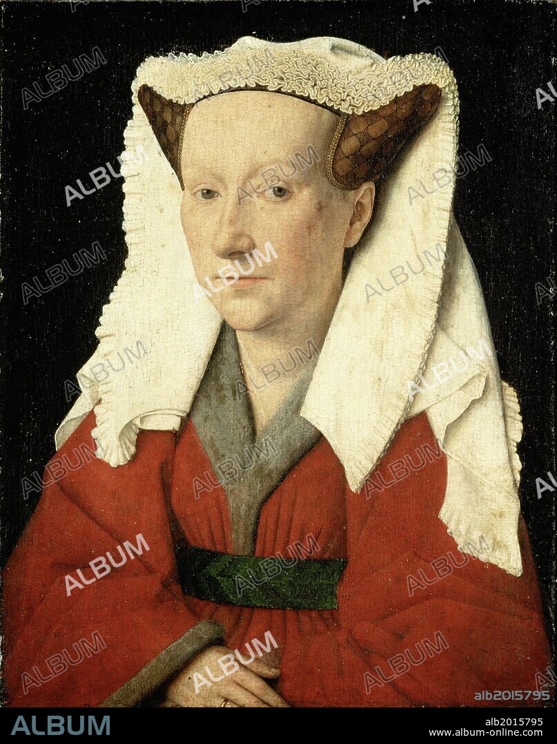 Jan van Eyck / 'Portrait of Margaret van Eyck', 1439, Oil on panel, 41.2 x 34.6 cm.
