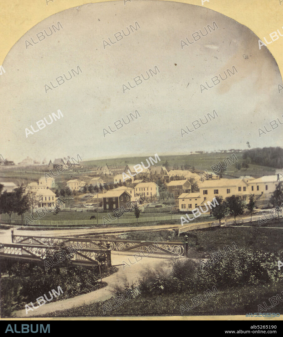 An Ornate bridge, Sharon Springs, New York., Hinckley & Meske, 1865, New York (State), Sharon Springs (N.Y.), Sharon Springs.
