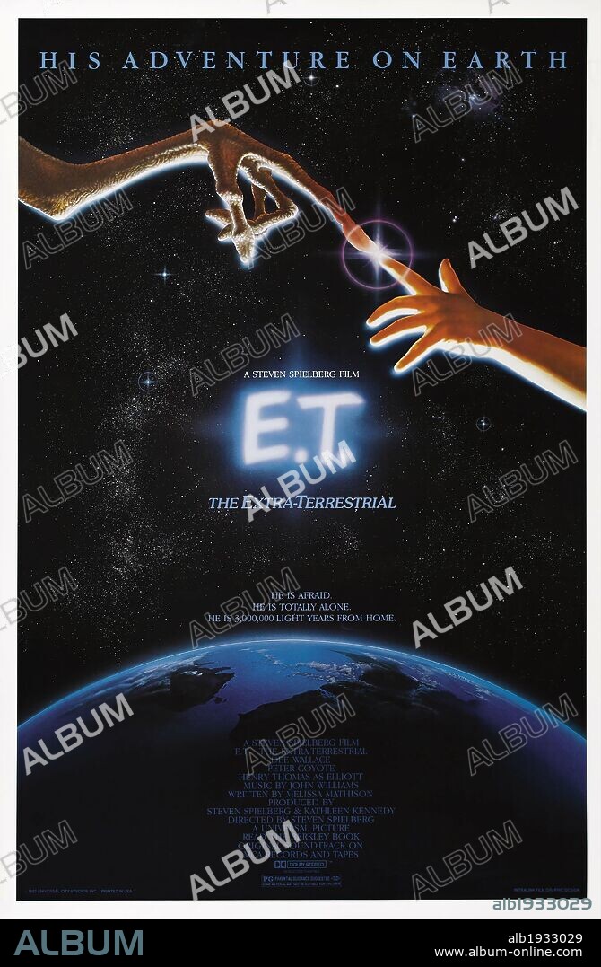 Poster de E. T. EL EXTRATERRESTRE, 1982 (E. T. THE EXTRA-TERRESTRIAL), dirigida por STEVEN SPIELBERG. Copyright UNIVERSAL PICTURES.