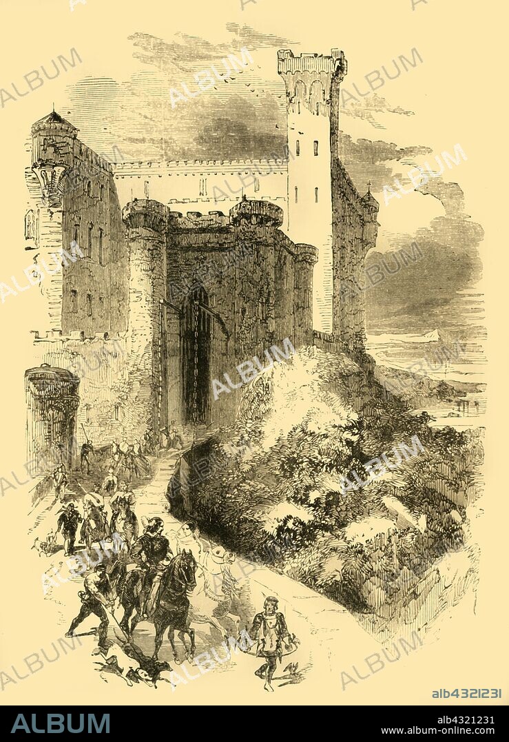 'Robert of Normandy at the Castle of the Count of Conversano', c1890. Robert Curthose (c1051-1134), negotiated his marriage to Sybilla of Conversano, daughter of Geoffrey of Brindisi, Count of Conversano during transportation from Apulia on the First Crusade.  From "Cassell's Illustrated History of England".