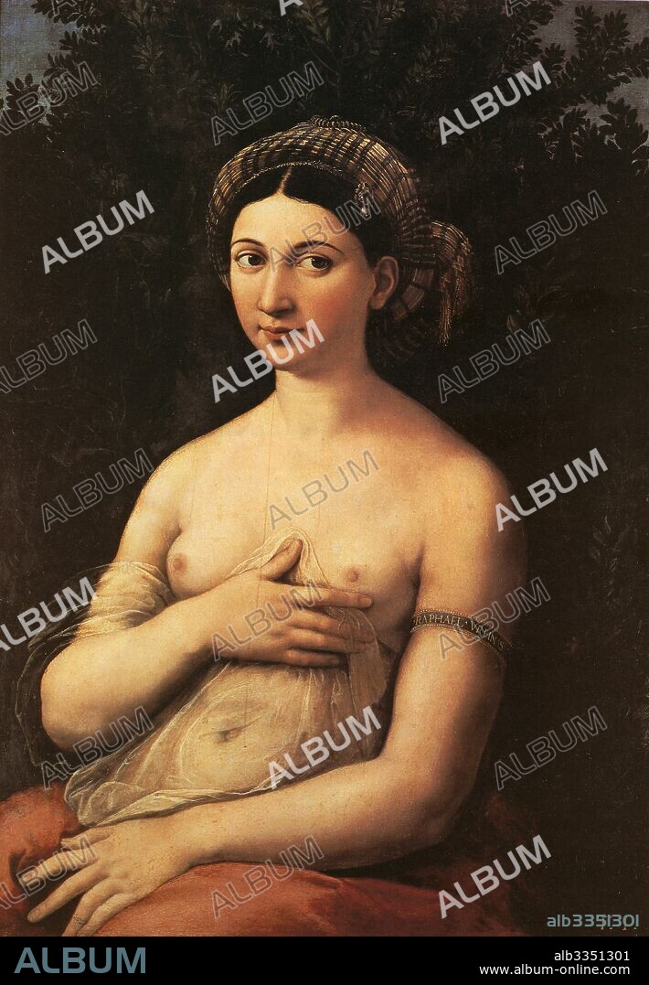 RAPHAEL (RAFFAELLO SANZIO DA URBINO). La Fornarina.
