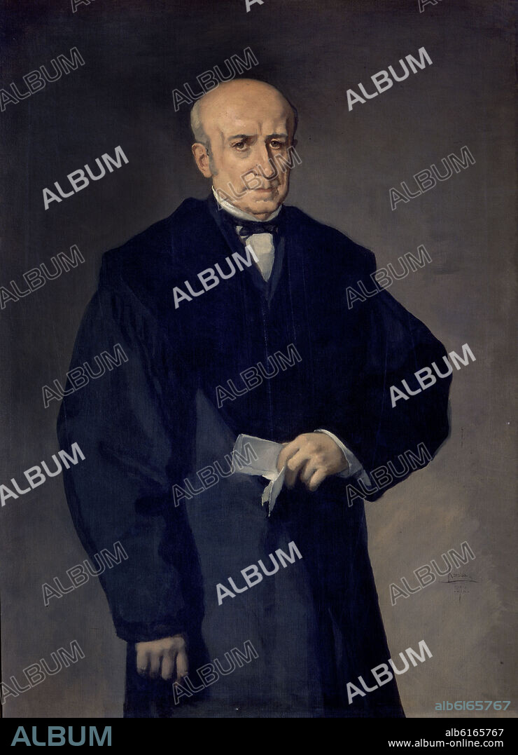 EDUARDO ROSALES GALLINAS. GALERIA DE RETRATOS - MANUEL CORTINA Y ARENZANA - 1872 - O/L - 130X92 CM.