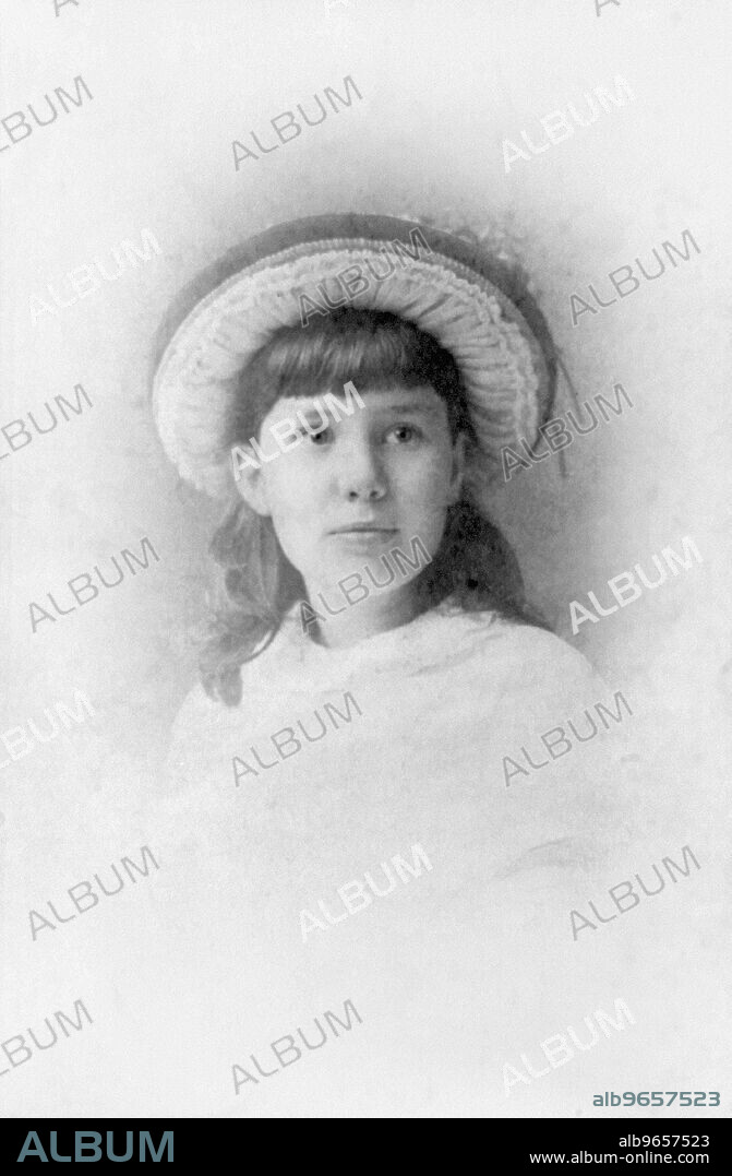 Ellen Herndon Arthur (1871-1915), Daughter of U.S. President Chester A. Arthur and Ellen Lewis "Nell" Arthur, Head and Shoulders Portrait, Photograph by William Kurtz, 1883.