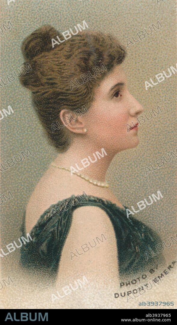 Dame Nellie Melba (1861-1931), born Helen Nellie Porter Mitchell she was an Australian operatic soprano. Taken from Will's Cigarette card, Musical Celebrities series, 1911.