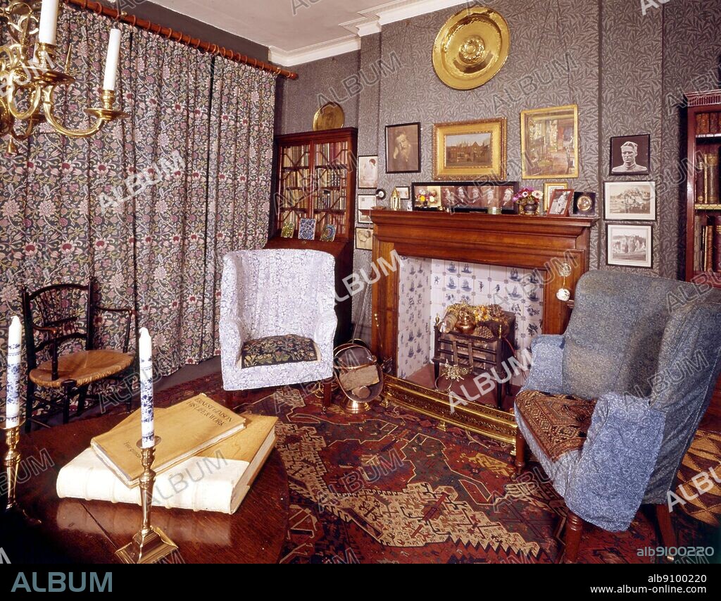 Architecture & Antiques: Interiors/ 7, Hammersmith Terrace, London, England. Home of Sir Emery Walker, d.1930.