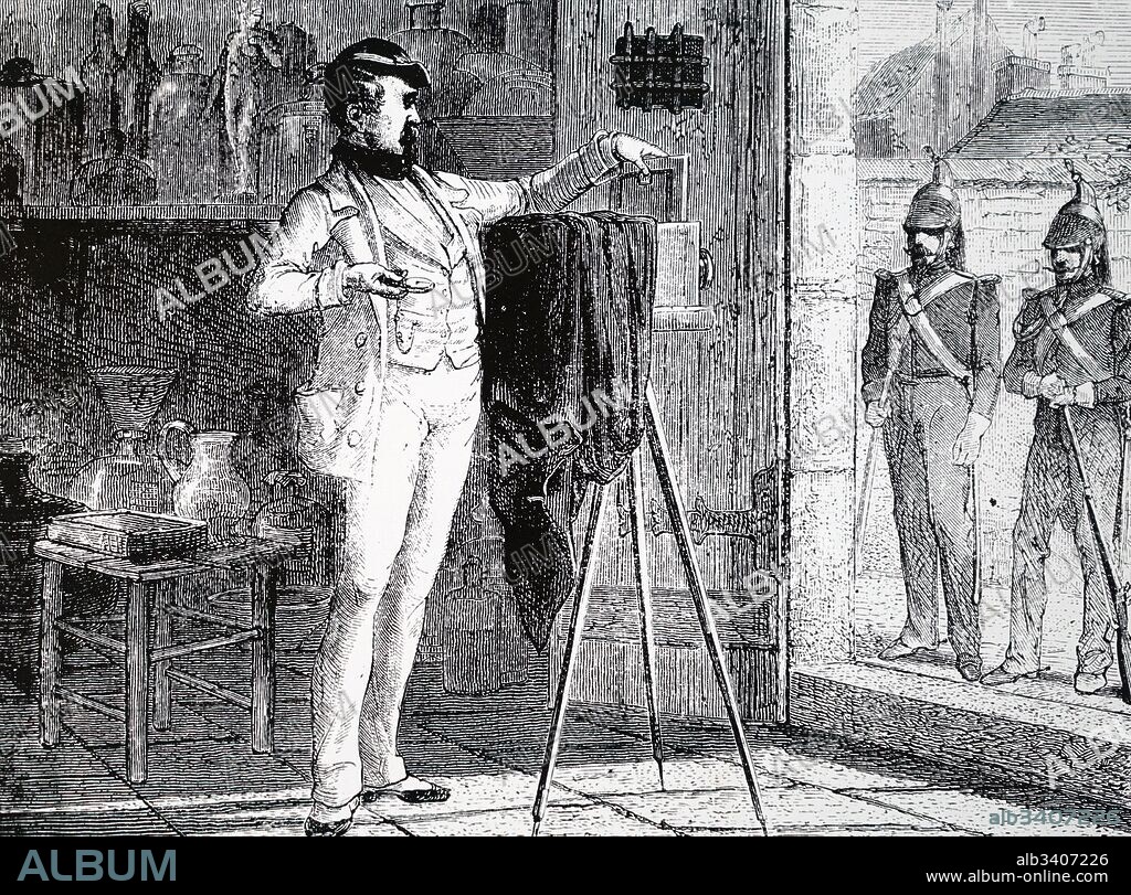 Portrait of Abel Niepce de Saint-Victor (1805-1870) a French photographic inventor and photographer. Dated 19th Century.