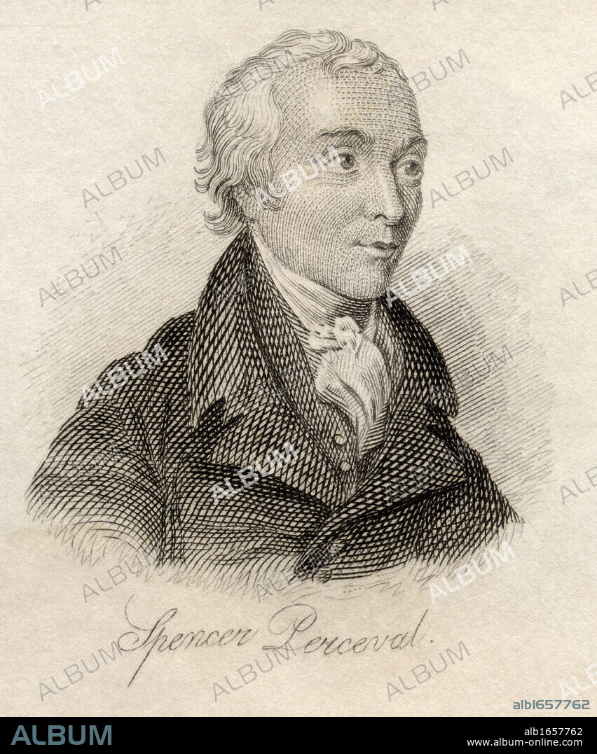 Spencer Perceval 1762-1812 British statesman and Prime Minister from 1809 until his assassination in 1812 From the book Crabbs Historical Dictionary published 1825.