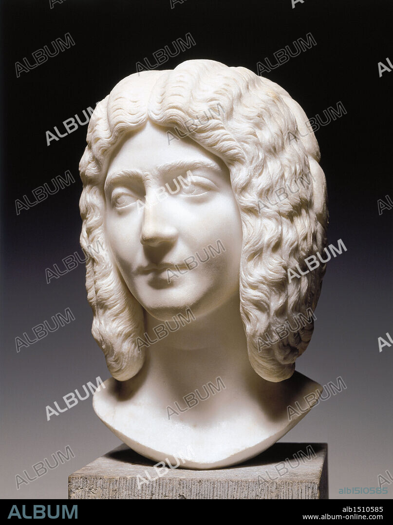 Roman civilization, 2nd century A.D. Cast sculpture of head of Roman empress Julia Domna, wife of Septimius Severus.