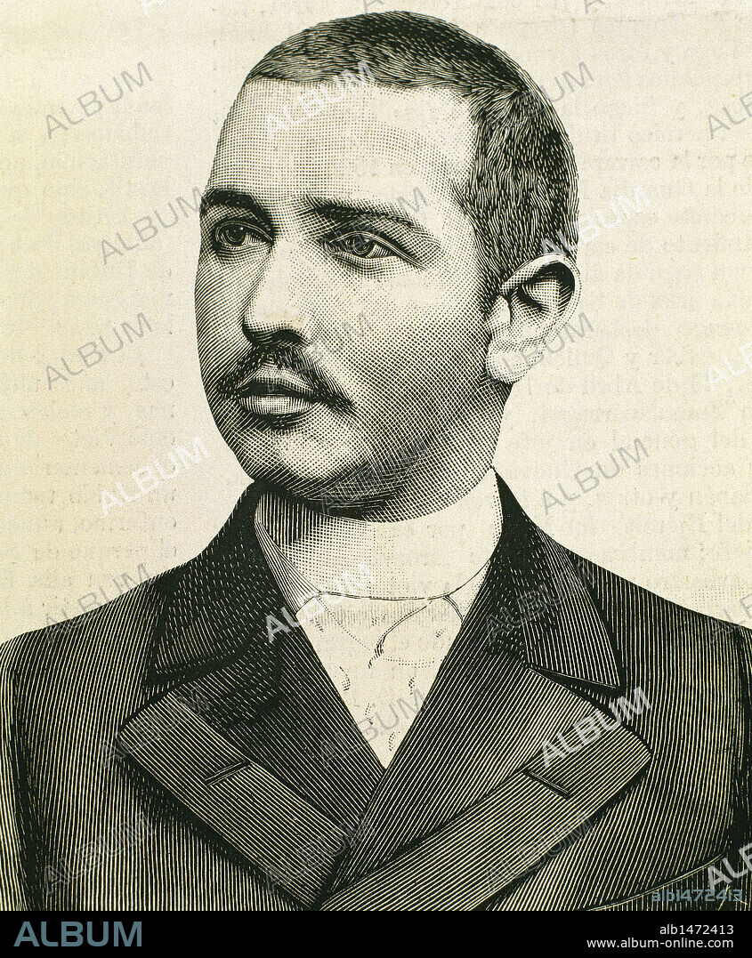 ABBAS II HILMI (Alejandría,1874-Ginebra,1944). Jedire de Egipto (1892-1914). Al estallar la Primera Guerra Mundial fue depuesto por los ingleses que nombraron sultán a Husayn Kamil y proclamaron su protectorado sobre Egipto. Abbas II pasó el resto de su vida exiliado. Grabado.