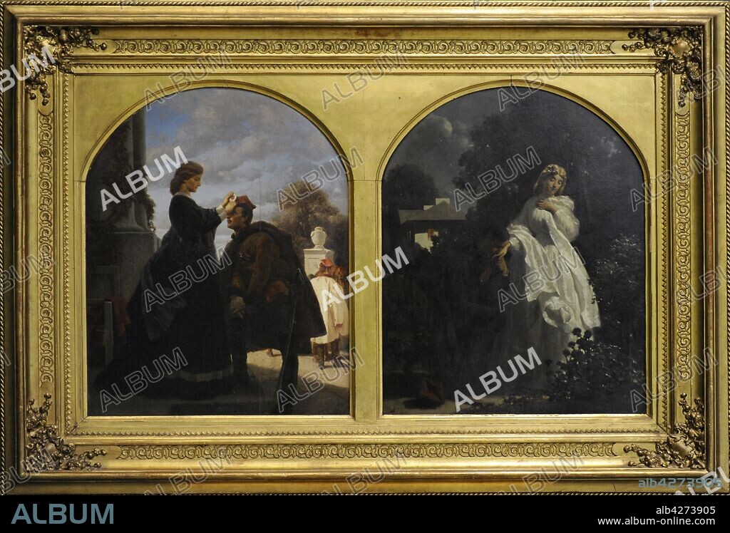 Artur Grottger (1837-1867). Polish painter. The Year 1863. The Leave-Taking and The Welcome, 1865-1866. Diptych. 19th Century Polish Art Gallery (Sukiennice Museum). National Museum of Krakow. Poland.