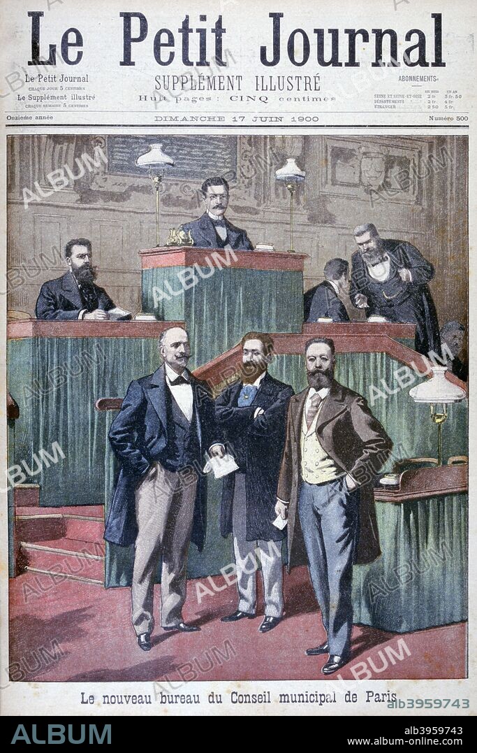The new municipal council of Paris, 1900. An illustration from Le Petit Journal, 17th June 1900.