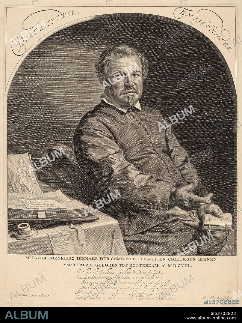 FREDERIK HENDRIK VAN DEN HOVE AFTER CORNELIS VISSCHER. Jacob Cornelius. Medium: engraving.