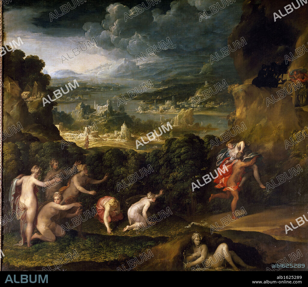 NICCOLO DELL' ABATE. The Rape of Proserpine by Niccolo dell'Abate, oil on canvas, Circa 1560, (1509-1571), France, Paris, Musee du Louvre.