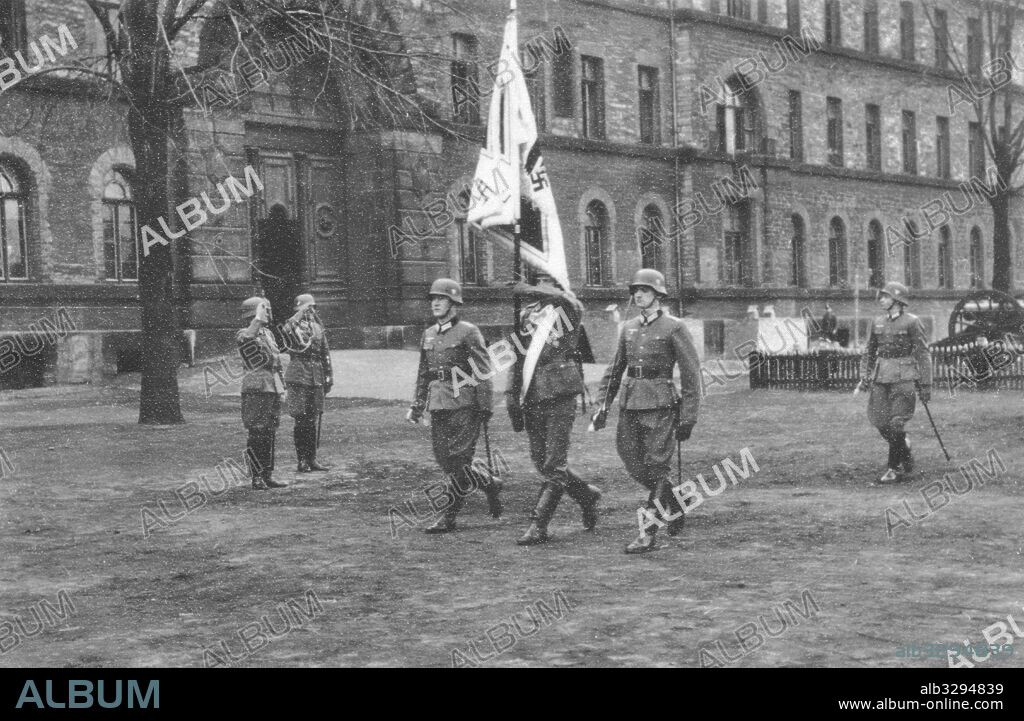 Wehrmacht Flag Parade, c1940.