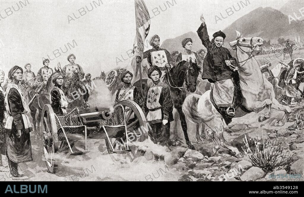 The First Sino-Japanese War, 1894 fought between the Qing Empire of China and the Empire of Japan. From Hutchinson's History of the Nations, published 1915.