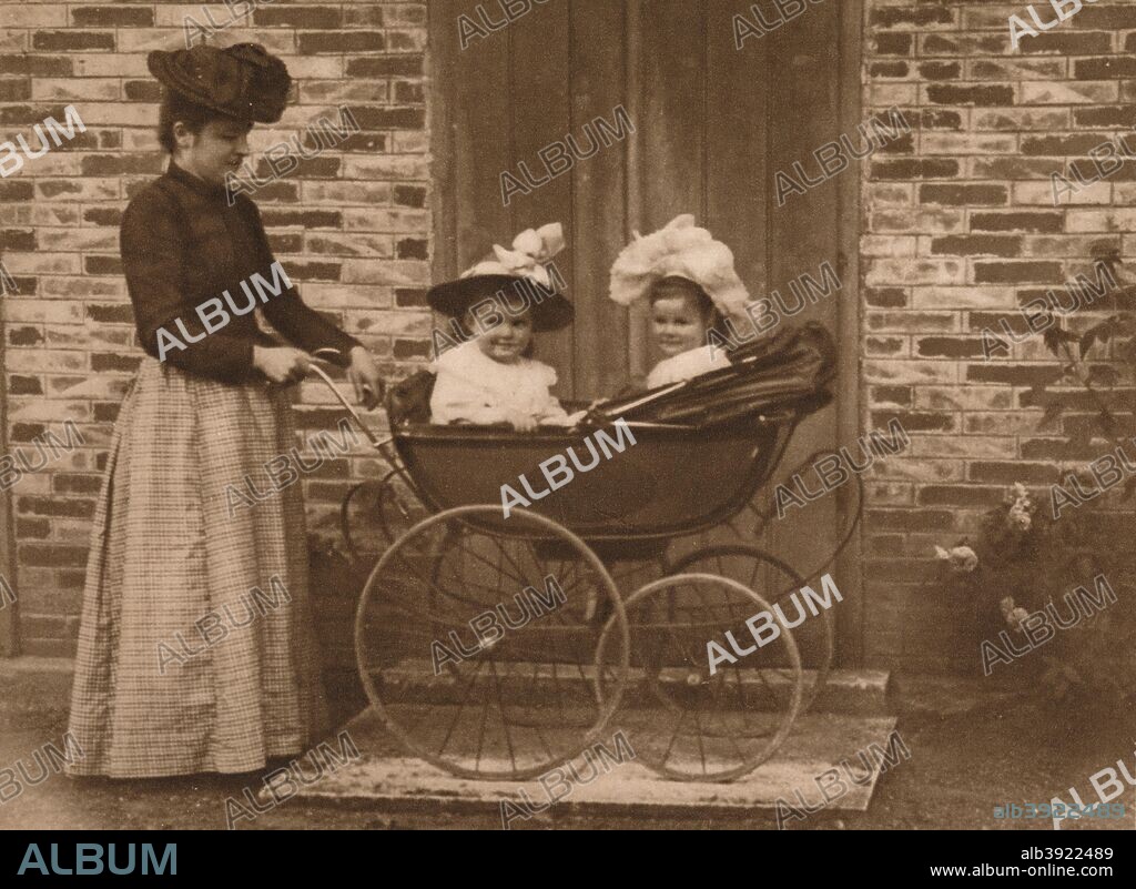 'Woman and children in a pushchair', 1937. From Verve - Vol.1, No. 1, December 1937. [Verve, France, 1937].