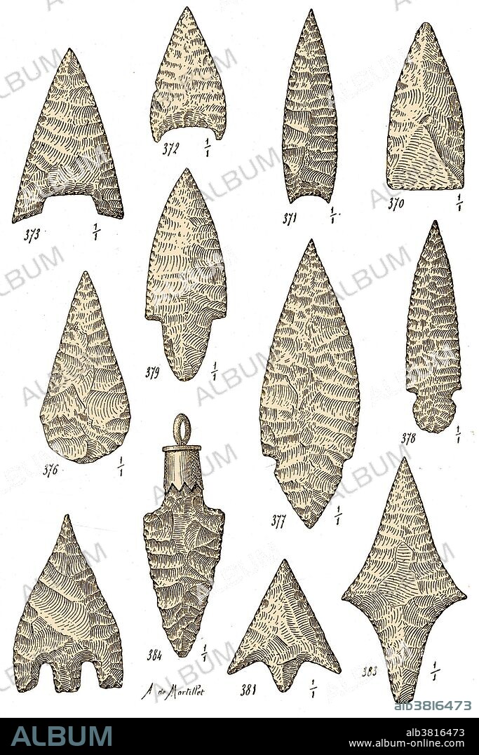 Neolithic and Bronze Age Arrowheads, Artwork