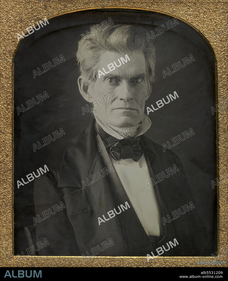 John C. Calhoun (1782-1850), American Statesman, 7th Vice President of the United States 1825-32 and U.S. Senator from South Carolina 1845-50, Head and Shoulders Portrait, Daguerreotype, Unidentified Artist, 1843.