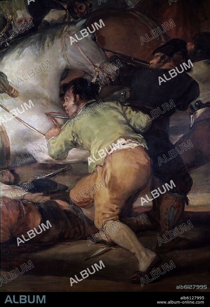 FRANCISCO DE GOYA. DETALLE - LA CARGA DE LOS MAMELUCOS O EL DOS DE MAYO DE 1808 EN MADRID - 1814 - O/L - NP 748 - CONJUNTO 4405.