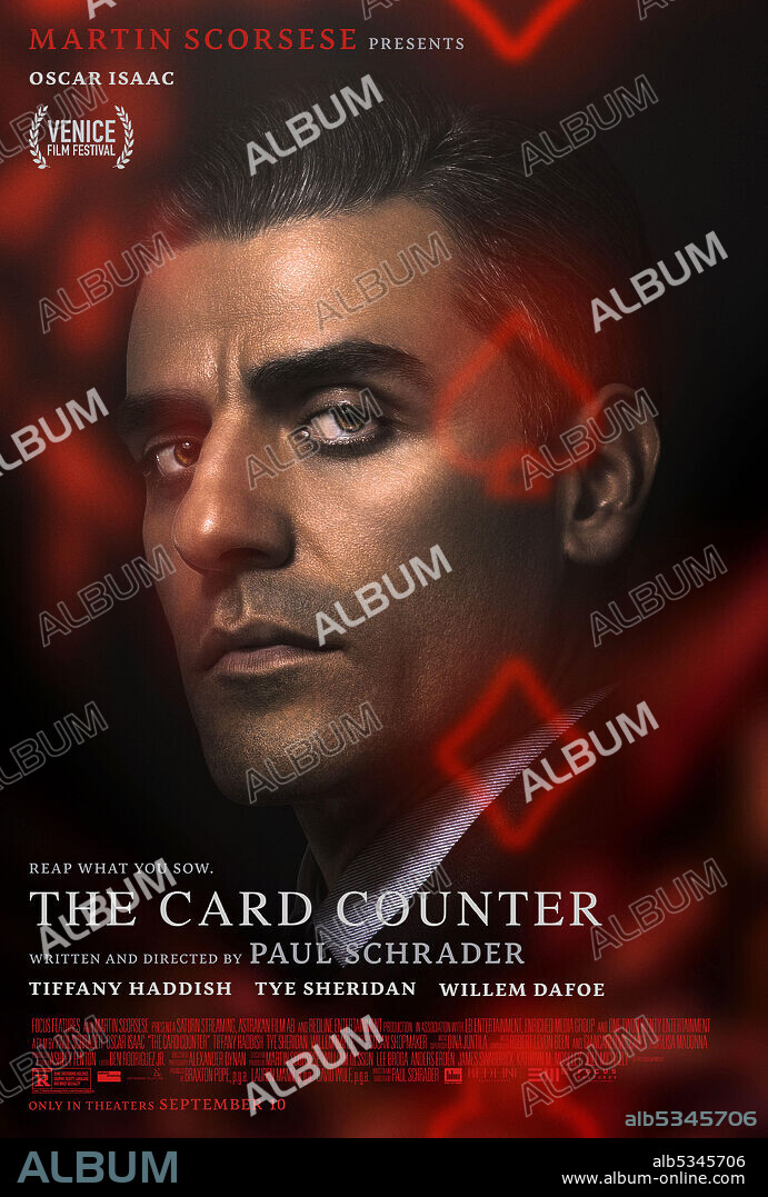 OSCAR ISAAC en EL CONTADOR DE CARTAS, 2021 (THE CARD COUNTER), dirigida por PAUL SCHRADER. Copyright HanWay Films / LB Entertainment.