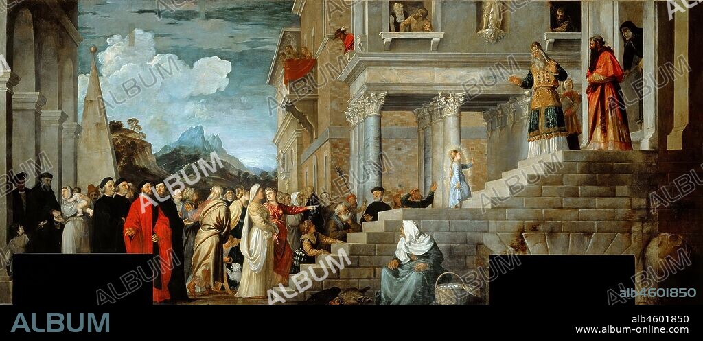 TIZIANO VECELLI. The Presentation of the Virgin at the Temple.