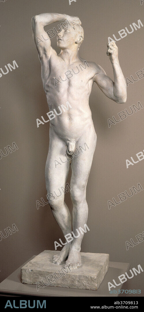 AUGUSTE RODIN. The Age of Bronze (L'Age d'Airain). Dated: model 1875-1876, cast 1898. Dimensions: overall: 180 x 71.1 x 58.4 cm (70 7/8 x 28 x 23 in.). Medium: plaster.