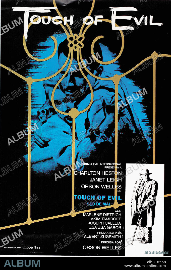 Poster de SED DE MAL, 1958 (TOUCH OF EVIL), dirigida por ORSON WELLES. Copyright UNIVERSAL PICTURES.