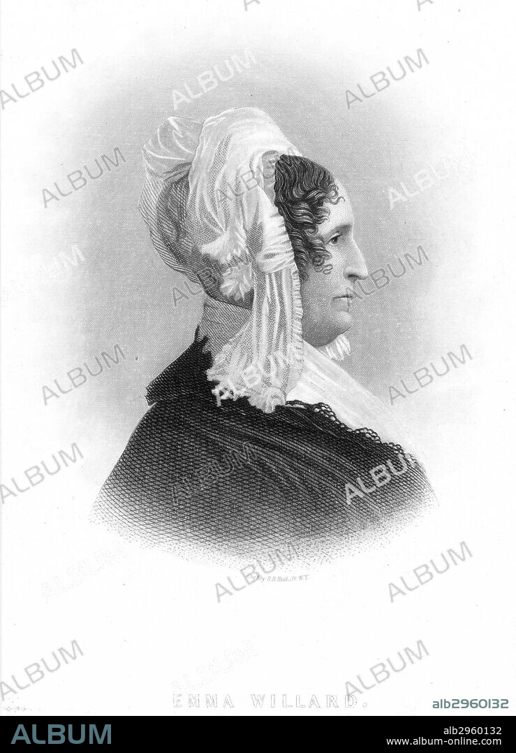 EMMA WILLARD (1878-1870).American educator. Steel engraving, American, 19th century.