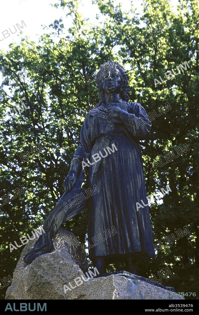 Lydia Koidula (1843-1886). Estonian poetess. Statue by Amandus Adamson (1855-1929), 1929. Parnu, Estonia.