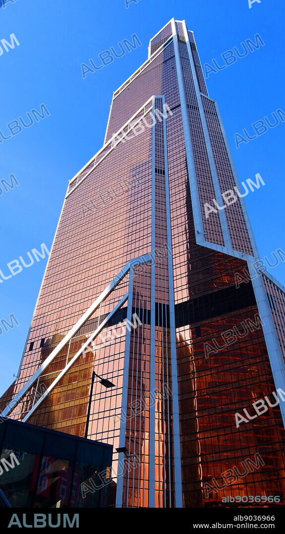 Mercury City Tower skyscraper located in the Moscow International Business Center (MIBC) in Moscow, Russia. Occupying a total area of 173,960 square metres (1,872,500 sq ft), the mixed-use building houses offices, apartments, a fitness center, and retail stores. Rising 338.8 m (1,112 ft) tall, the Mercury City Tower was formerly the tallest building of Russia and Europe.
