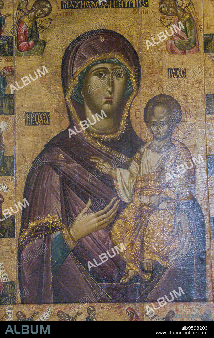 la virgen Hodegetria, Paniszczów,, siglo XVi, museo de los iconos, castillo Real, Sanok, voivodato de subcarpacia,,Polonia, eastern europe.