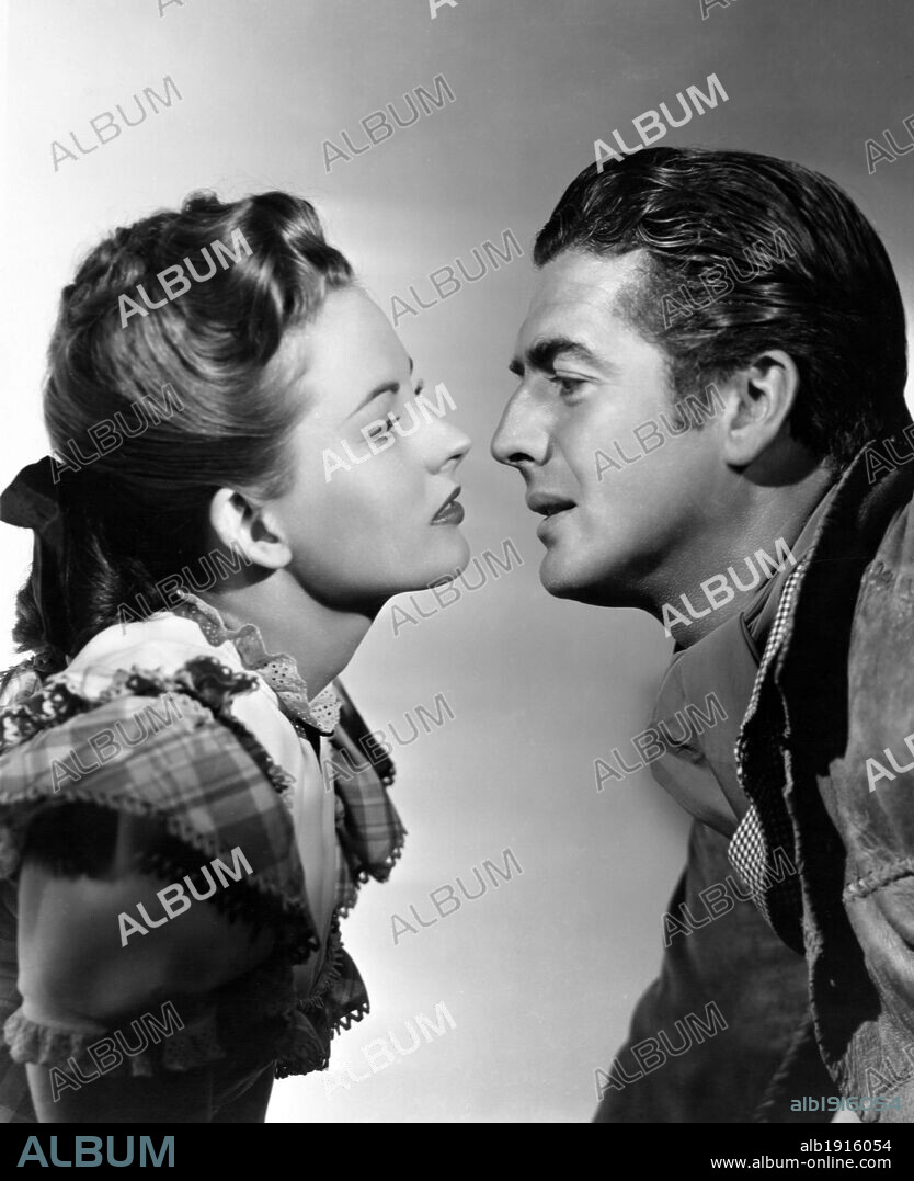 COLEEN GRAY and VICTOR MATURE in FURY AT FURNACE CREEK, 1948, directed by H. BRUCE HUMBERSTONE. Copyright TWENTIETH CENTURY-FOX FILM CORPORATION.