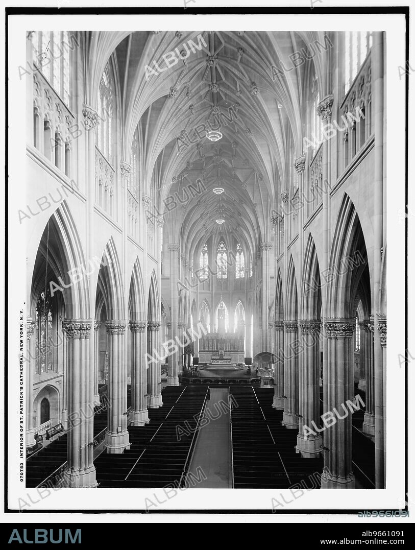Interior of St. Patrick's Cathedral, New York, N.Y., c.between 1900 and 1910.