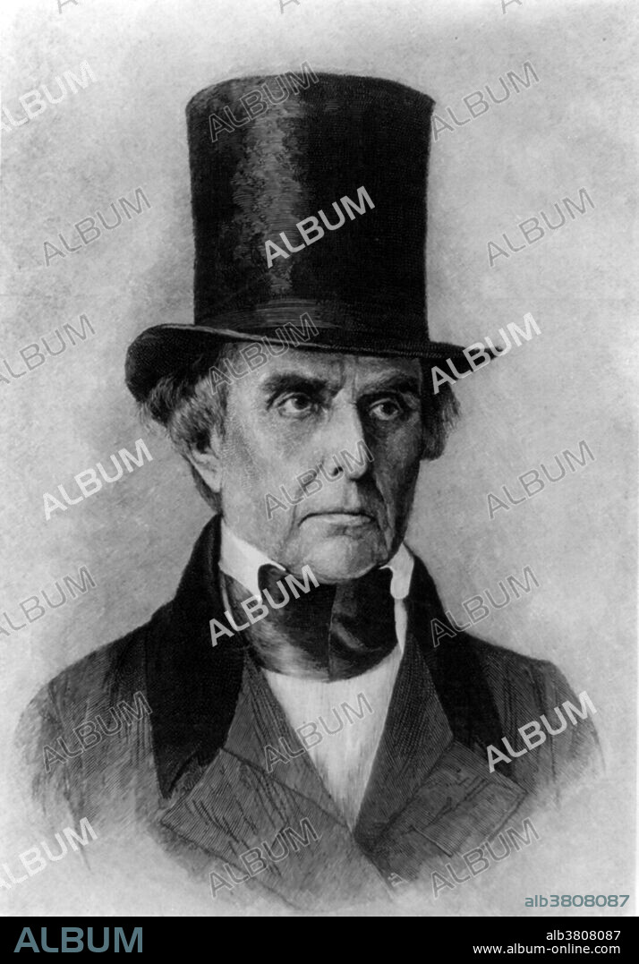 Daniel Webster (January 18, 1782 - October 24, 1852) was a leading American statesman and senator from Massachusetts. His nationalistic views, and his effectiveness as a speaker, made him one of the most famous orators and influential Whig leaders of the Second Party System. He was one of the nation's most prominent conservatives, leading opposition to Democrat Andrew Jackson and the Democratic Party. He was a spokesman for modernization, banking and industry. During his 40 years in national politics, Webster served in the House of Representatives for 10 years (representing New Hampshire), in the Senate for 19 years (representing Massachusetts), and was appointed the United States Secretary of State under three presidents. He tried and failed three times to become President of the United States. He died in 1852 at the age of 70, after falling from his horse and suffering a crushing blow to the head, complicated by cirrhosis of the liver, which resulted in a cerebral hemorrhage.