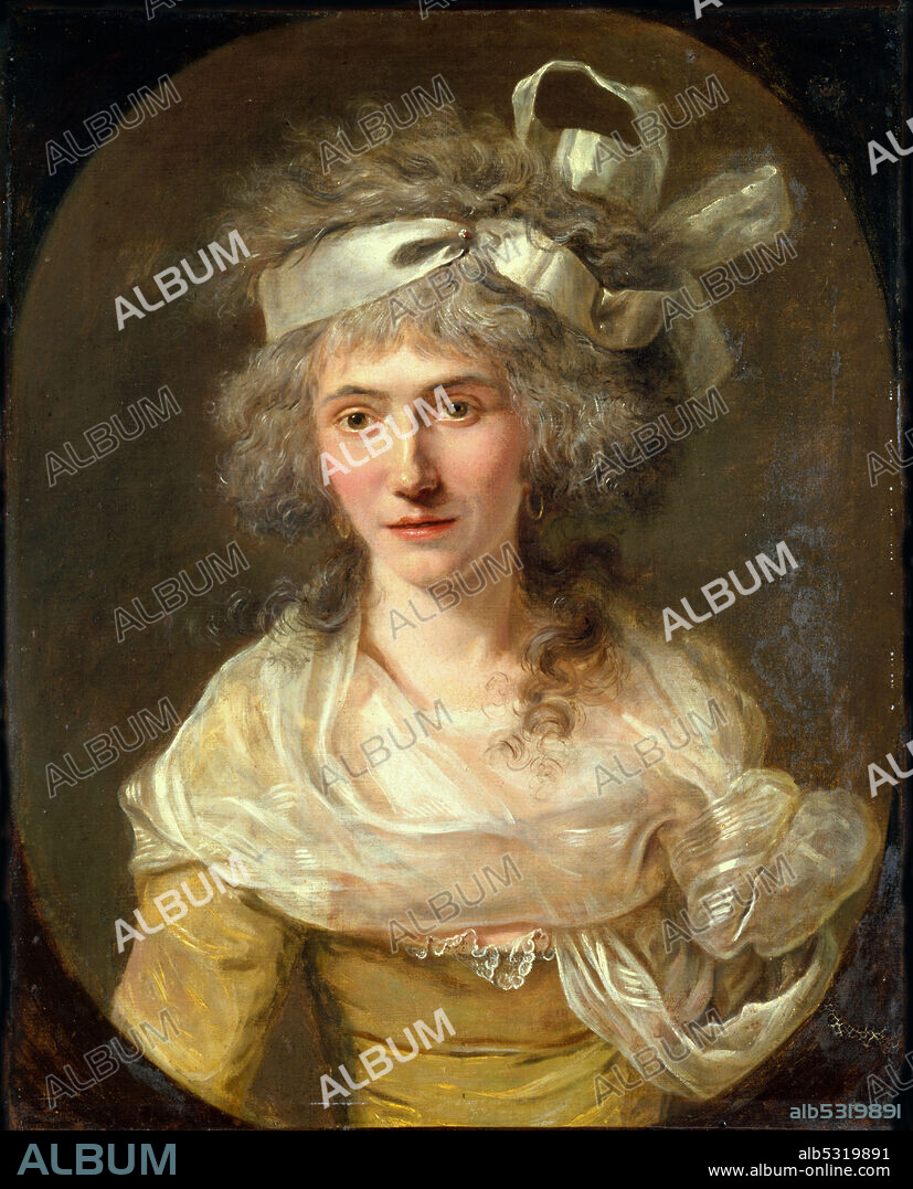 ANTOINE VESTIER. Portrait of Anne-Josèphe Théroigne de Méricourt (1762-1817).