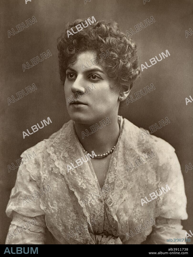 British actress Miss Jessie Millward in 'The Harbour Lights', 1886. A photograph from The Theatre, A Monthly Review, Volume VII, January to June, 1886, edited by Clement Scott, Carson & Comerford, London, 1886.