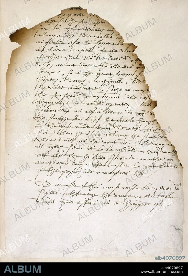 Drake's proposed expedition. Papers relating to the Voyages to Hawkins, Frobish. England; 1577. [Whole folio] Memorandum giving some account of the proposed expedition by Sir Francis Drake to the Pacific Ocean. The memorandum was probably set down for Sir Francis Walsingham to present the case for the expedition to Queen Elizabeth I  Image taken from Papers relating to the Voyages to Hawkins, Frobisher, Drake, etc.  Originally published/produced in England; 1577. . Source: Cotton Otho E. VIII, f.9. Language: English.