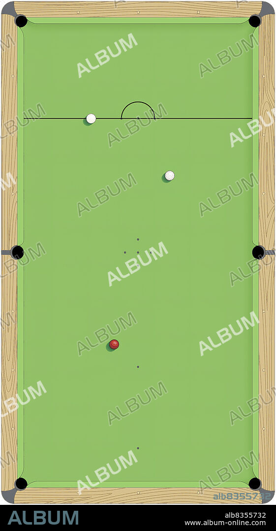 Billiards played in the United Kingdom on a table with six pockets using three balls (one red and two white); the goal is to pocket the balls or use one ball to hit the other two.