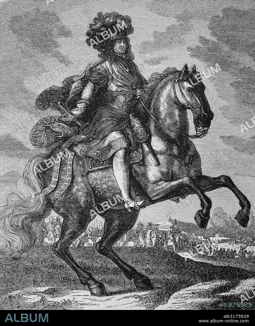 Charles x gustav of sweden, 1622 - 1660, king of sweden, woodcut from 1880.