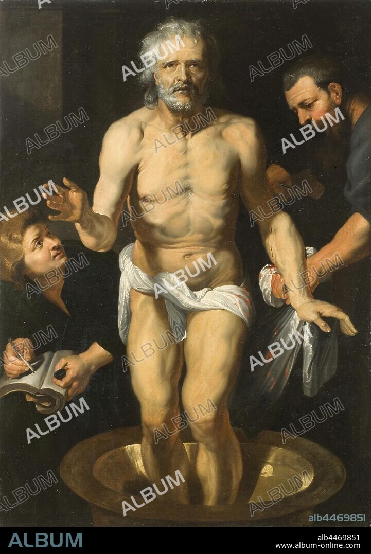 After Peter Paul Rubens, The Death of Seneca, Seneca's death, painting, oil on canvas, Height, 165 cm (64.9 inches), Width, 117 cm (46 inches).