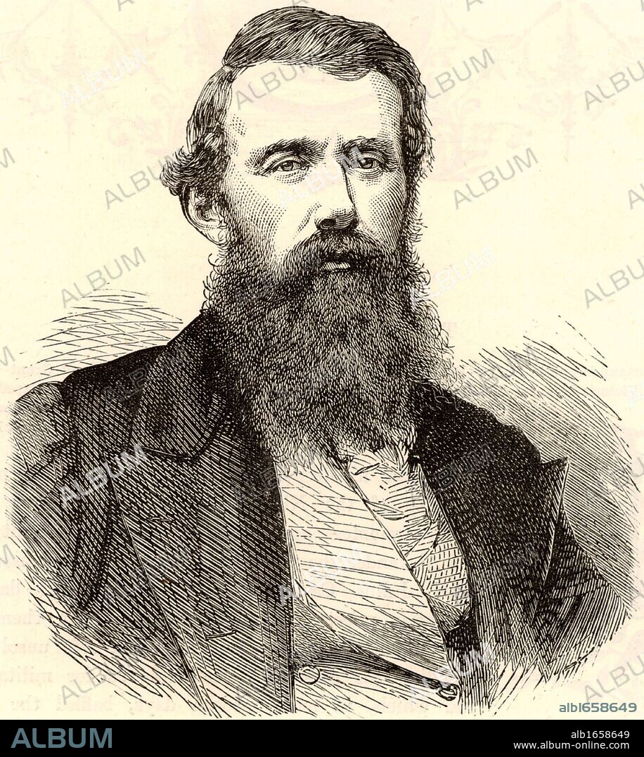 John Hanning Speke (1827-1864) born at Bideford, Devon, England. Officer in the British Indian Army and explorer of Africa. Accompanied Richard Burton's expedition (1855-1858), sponsored by the Royal Geographical Society, when he discovered Lake Victoria Nyanza. On a subsequent expedition of 1860-1862 he discovered the exit from the lake into the White Nile which he named Ripon Falls. Engraving from "Heroes of Britain in Peace and War" by Edwin Hodder (London, c1880).   (Photo by: Universal History Archive/UIG via Getty Images).