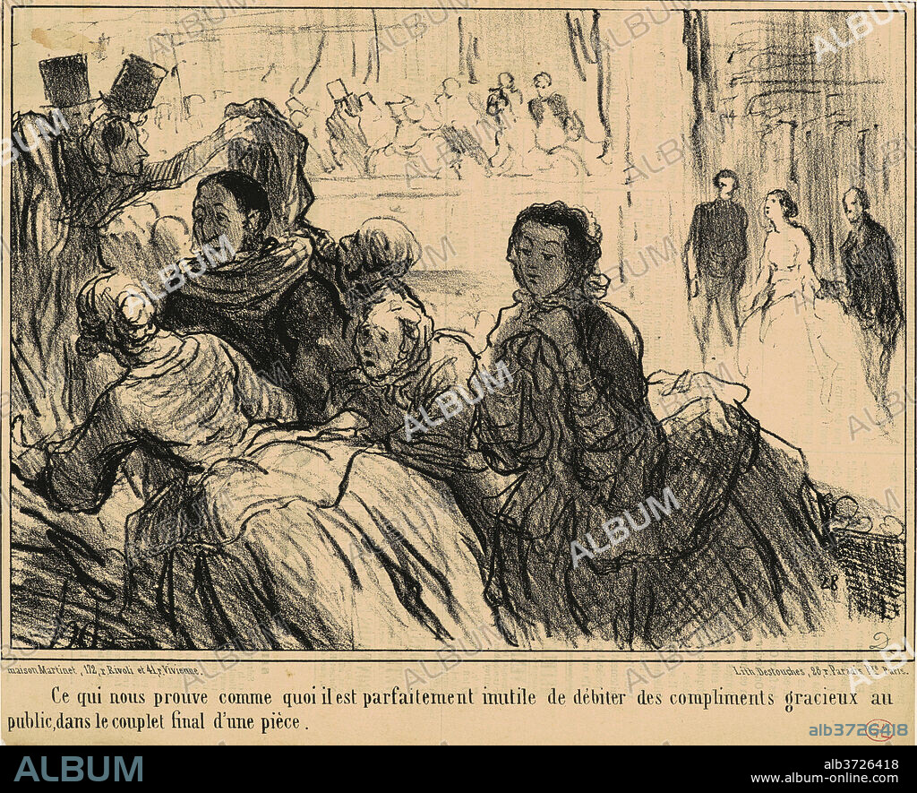 HONORE DAUMIER. Ce qui nous prouve comme quoi il est ... inutile ... Dated: 19th century. Medium: lithograph.
