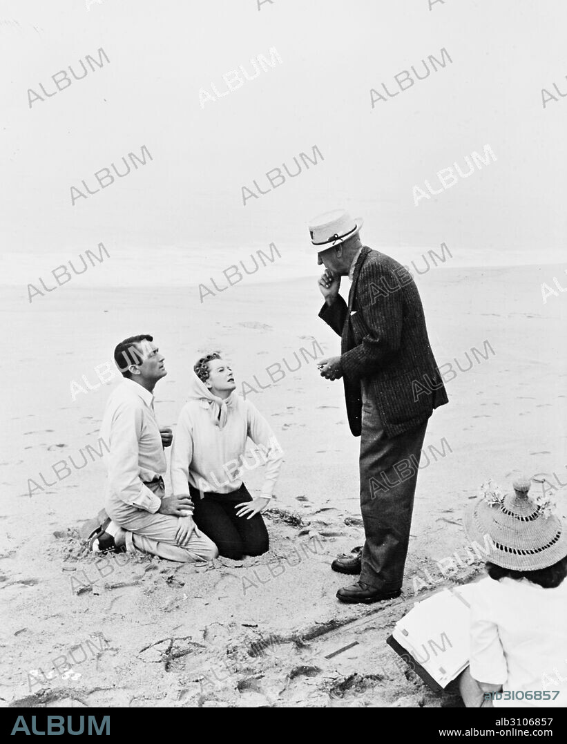 DEBORAH KERR, GREGORY PECK and HENRY KING in BELOVED INFIDEL, 1959, directed by HENRY KING. Copyright 20TH CENTURY FOX.