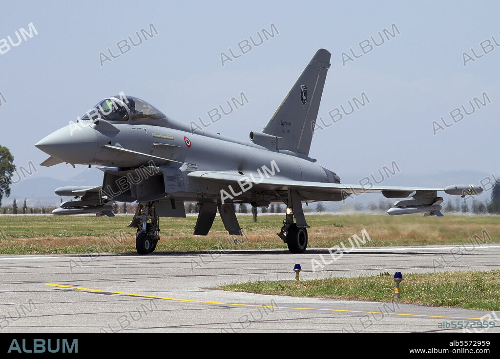 An Italian Air Force Eurofighter F-2000A Typhoon at the Izmir Air Show, Turkey, during the 100th Anniversary of the Turkish Air Force.