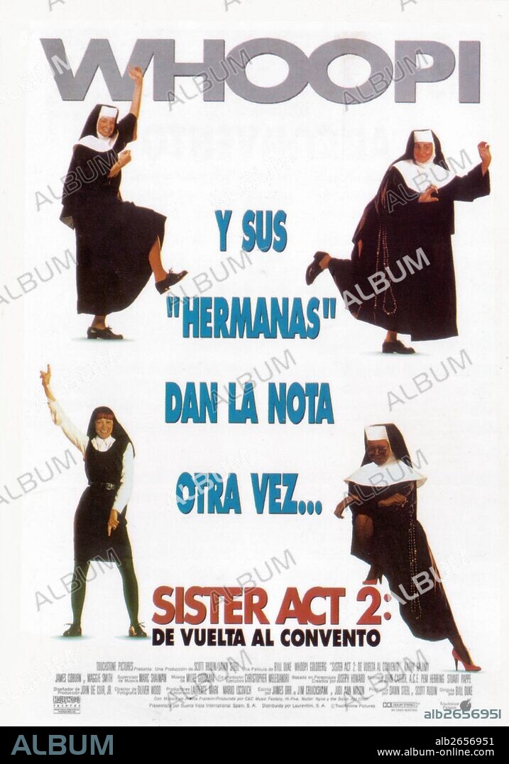 Poster de SISTER ACT 2: DE VUELTA AL CONVENTO, 1993 (SISTER ACT 2: BACK IN THE HABIT), dirigida por BILL DUKE. Copyright TOUCHSTONE PICTURES.