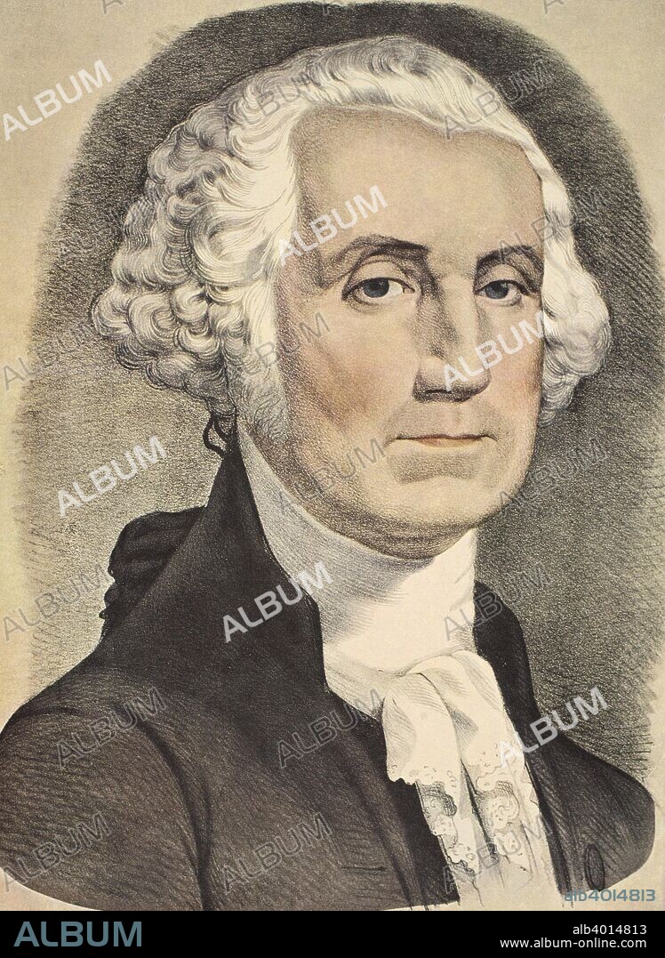 George Washington (1732-1799), pub. 1865, Currier & Ives (Colour Lithograph).