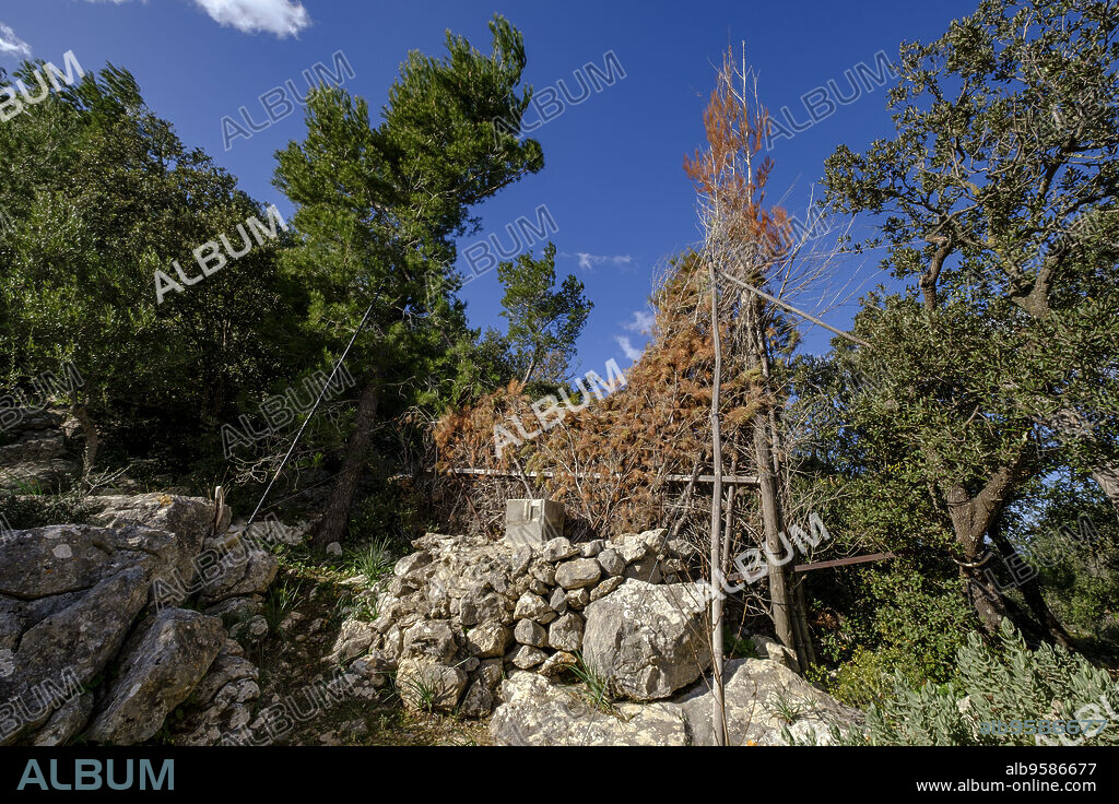 collado de caza de tordos, Son Oleza, Valldemossa, Mallorca, Balearic islands, spain.