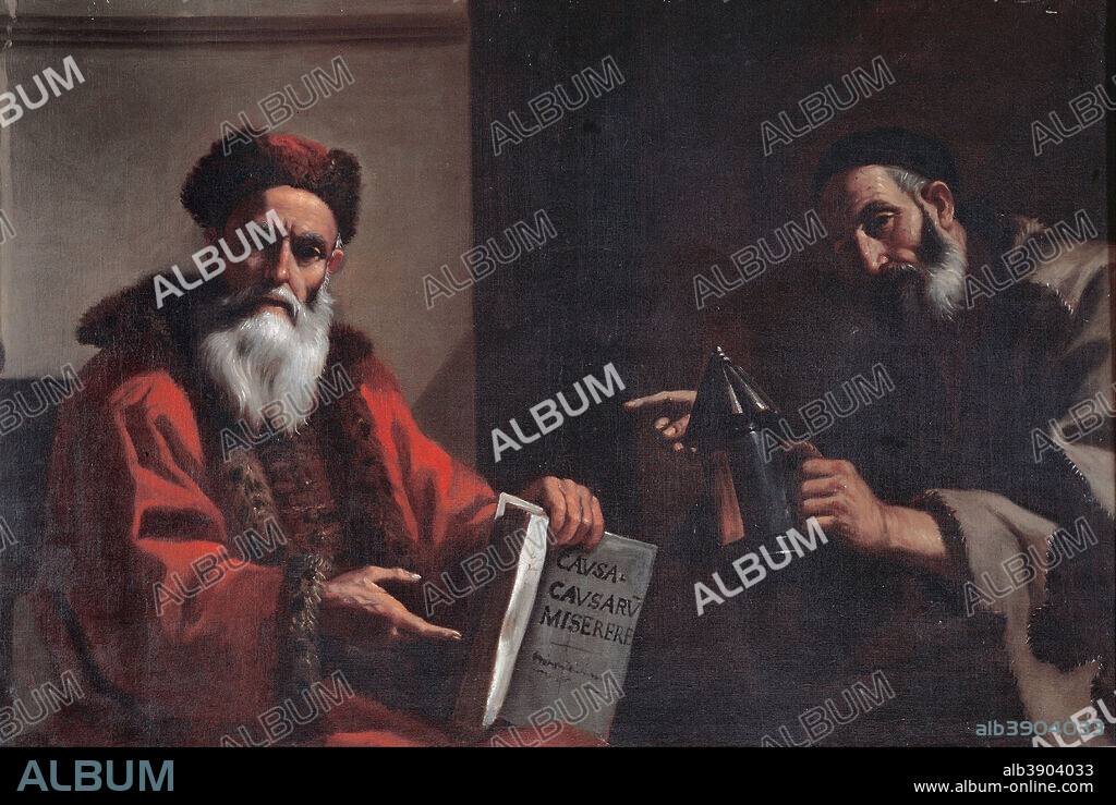 MATTIA PRETI. Diogenes and Plato. Date/Period: 1649. Painting. Oil on canvas. Height: 1,010 mm (39.76 in); Width: 1,510 mm (59.44 in).