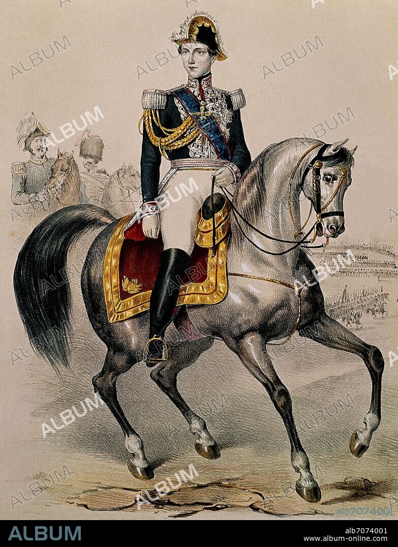 EL PRINCIPE FRANCISCO DE BORBON - GENERAL DE BRIGADA - 1851.
