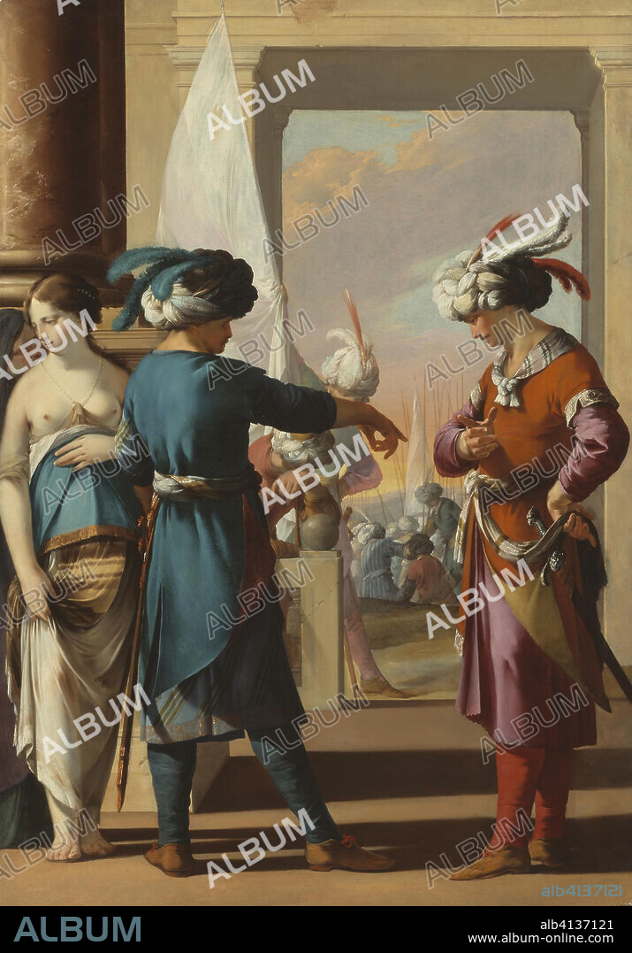 Panthea, Cyrus, and Araspas. Laurent de La Hyre; French, 1606-1656. Date: 1631-1634. Dimensions: 55 7/8 × 40 1/8 in. (141.9 × 102 cm). Oil on canvas. Origin: France.